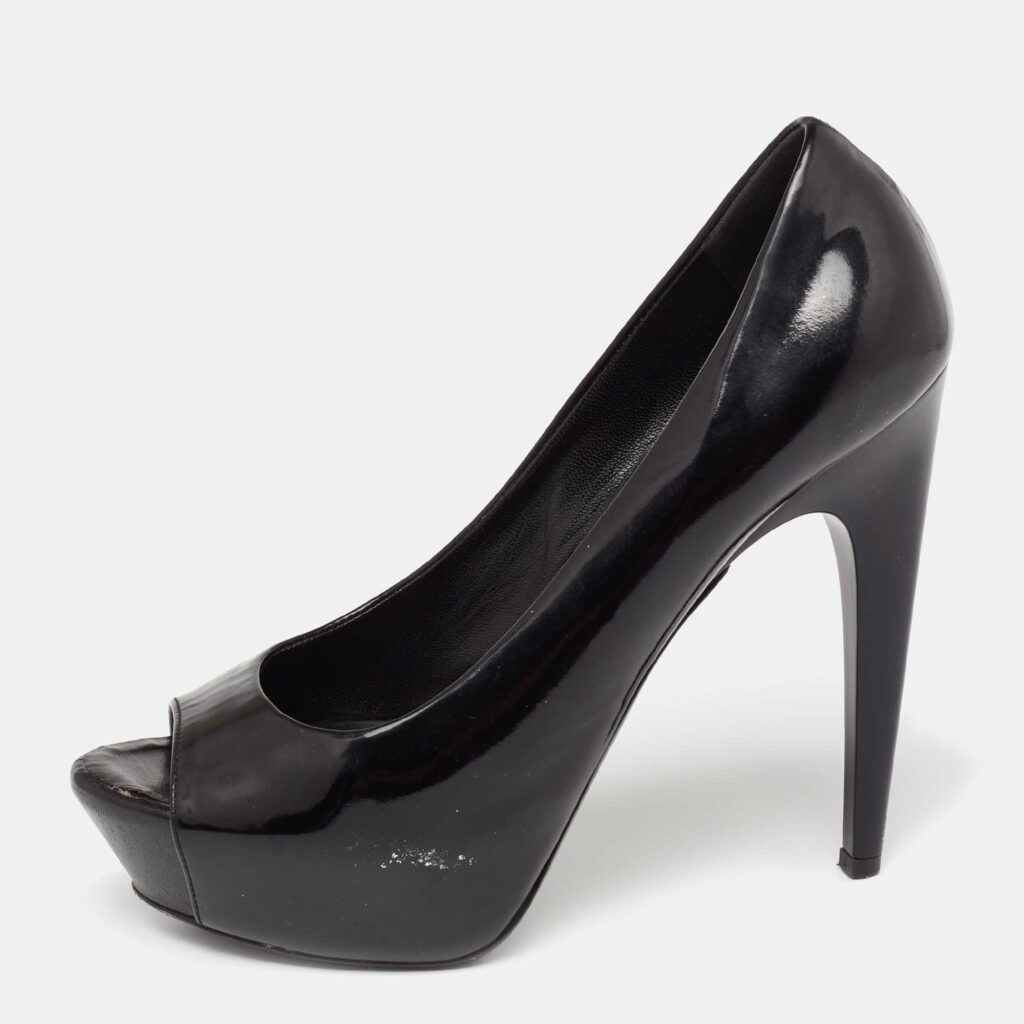 luxury-women-giuseppe-zanotti-used-shoes-p632850-003-2 Giuseppe Zanotti Black Patent Leather Platform Peep Toe Pumps Size 37