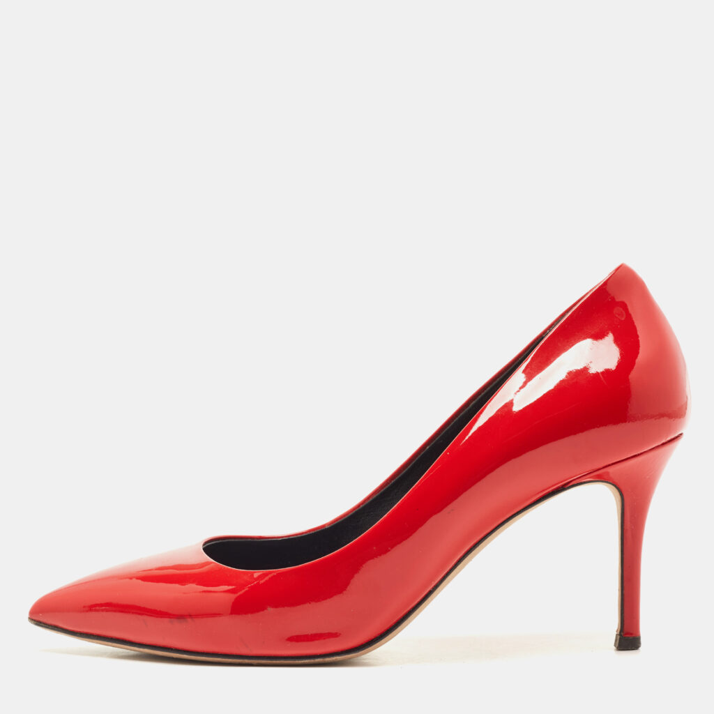 luxury-women-giuseppe-zanotti-used-shoes-p837327-005 Giuseppe Zanotti Red Patent Leather Lucrezia Pumps Size 36