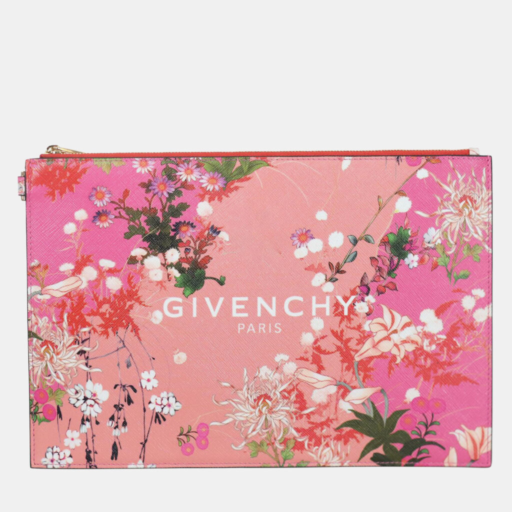 luxury-women-givenchy-new-handbags-p1074379-011 Givenchy Medium Iconic Floral Print Coated Canvas Pouch