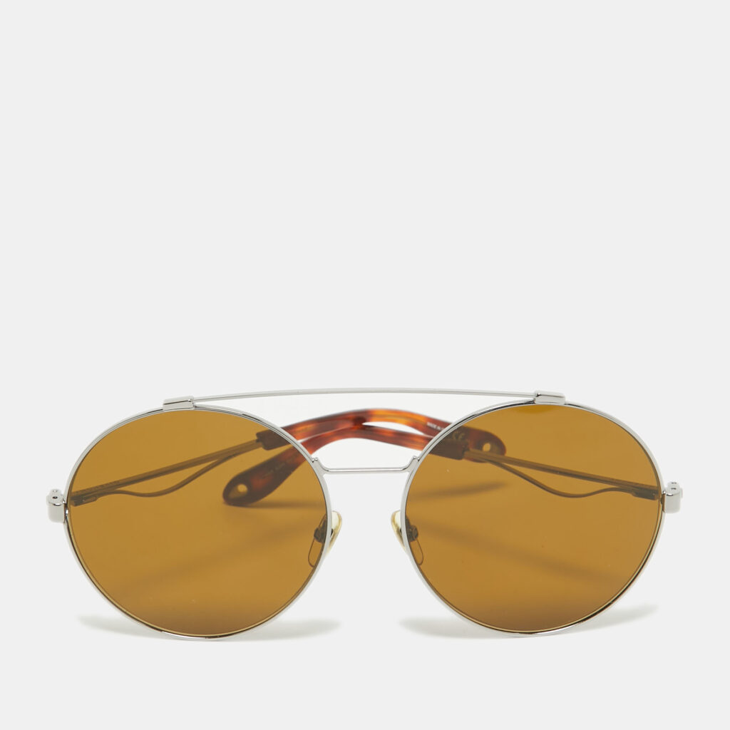 luxury-women-givenchy-used-accessories-p1042496-001 Givenchy Brown/Silver Tone GV 7048/S Run Away Round Sunglasses
