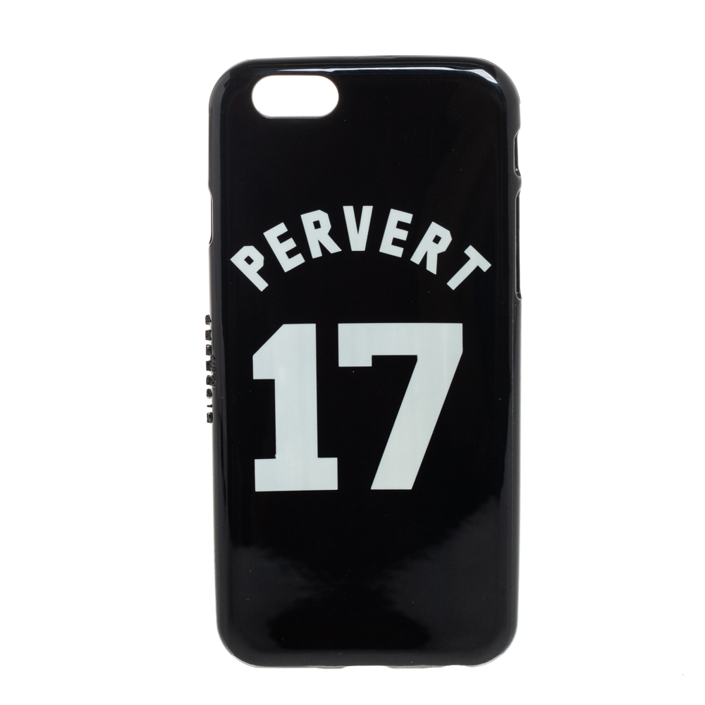 luxury-women-givenchy-used-accessories-p444804-007 Givenchy Black Plastic Pervert 17 Print iPhone 6 Case