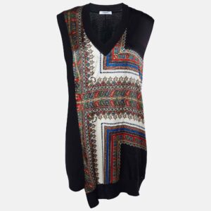 Givenchy Black Printed Silk & Wool Sleeveless Tunic S