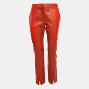 Givenchy Brown Patchwork Leather Pants M