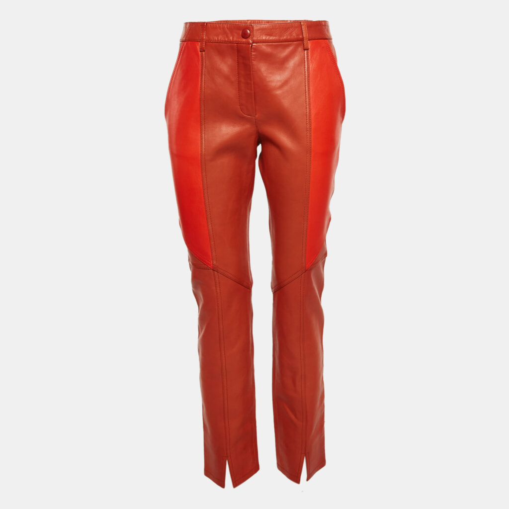 luxury-women-givenchy-used-clothes-p1025066-001 Givenchy Brown Patchwork Leather Pants M