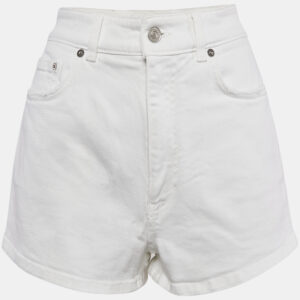 Givenchy White Denim Distress Pocket Detail Shorts L