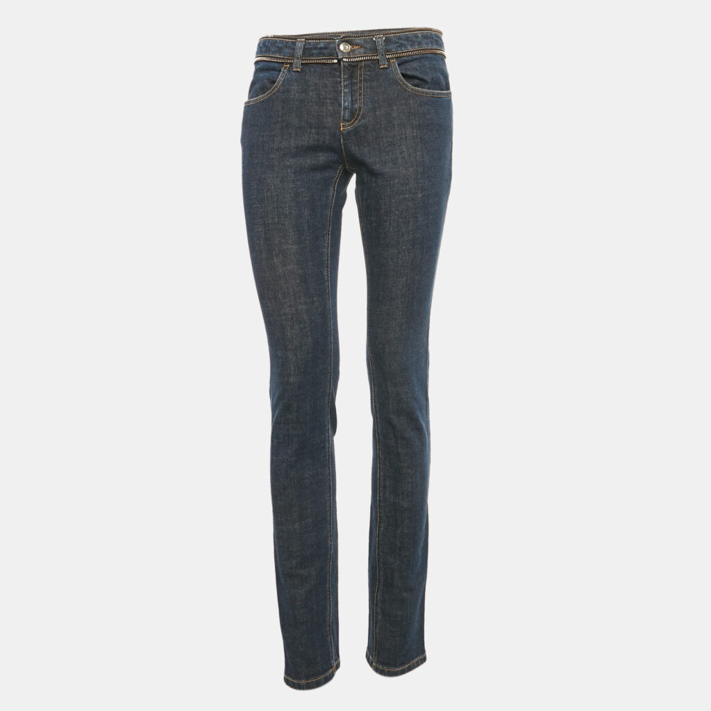 luxury-women-givenchy-used-clothes-p1112625-002 Givenchy Blue Denim Zip Detail Jeans M Waist 31"