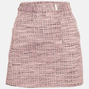 Givenchy Pink Monogram Jacquard Mini Skirt S