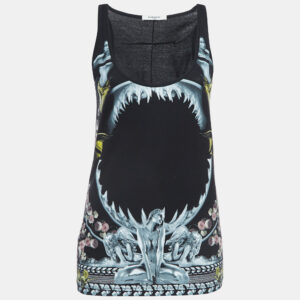 Givenchy Black Print Cotton Knit Tank Top S