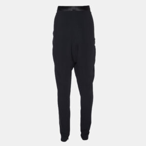 Givenchy Black Crepe Loose Fit Trousers M