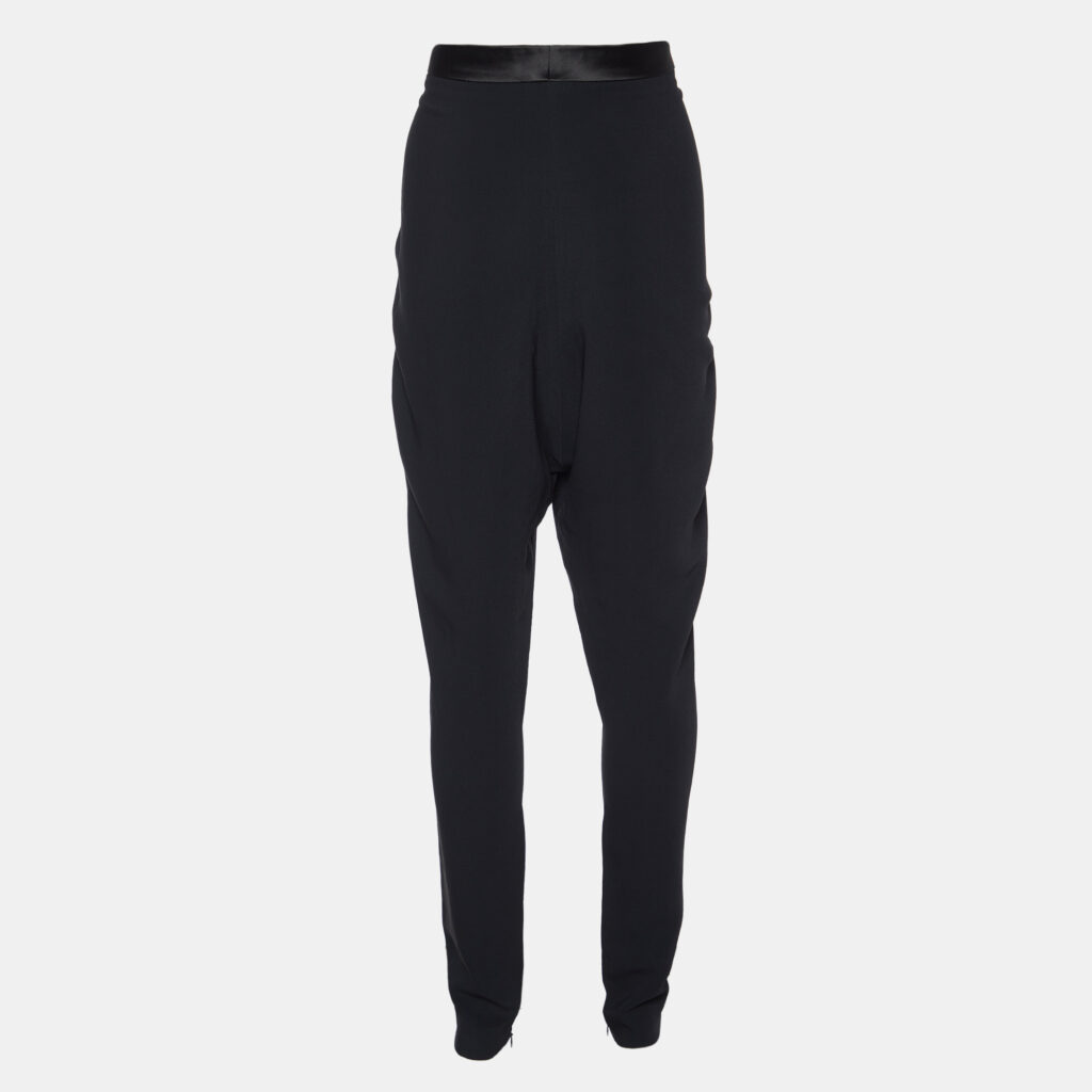 luxury-women-givenchy-used-clothes-p998858-006 Givenchy Black Crepe Loose Fit Trousers M
