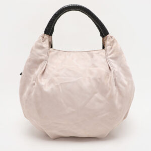 Givenchy Light Beige/Black Monogram Nylon and Leather Hobo