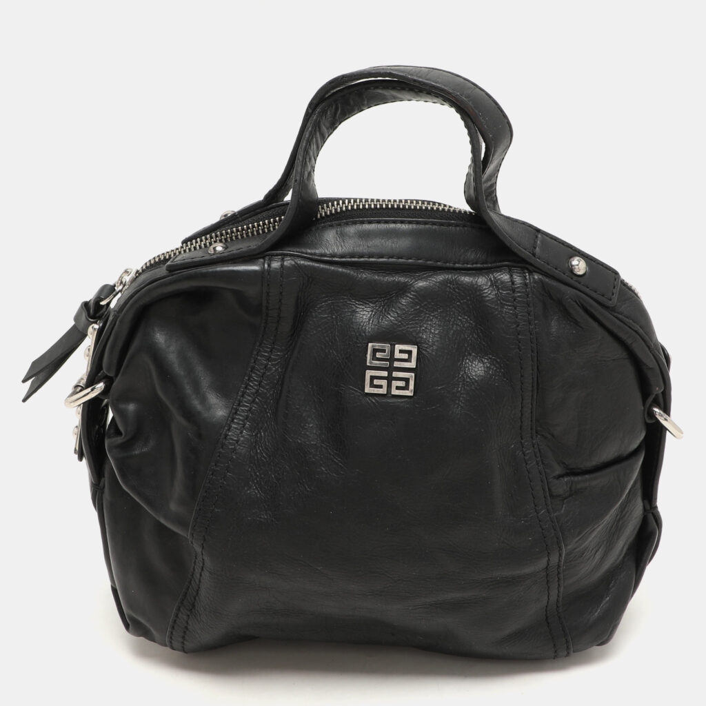 luxury-women-givenchy-used-handbags-p1157893-005 Givenchy Black Leather Satchel