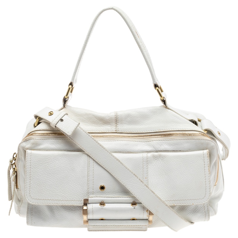 luxury-women-givenchy-used-handbags-p554999-1638860210-006-2 Givenchy White Leather East West Buckle Top Handle Bag