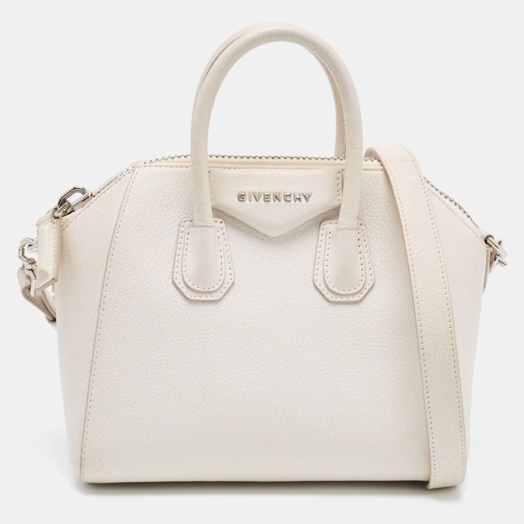 luxury-women-givenchy-used-handbags-p890196-011 Givenchy Off White Leather Mini Antigona Satchel