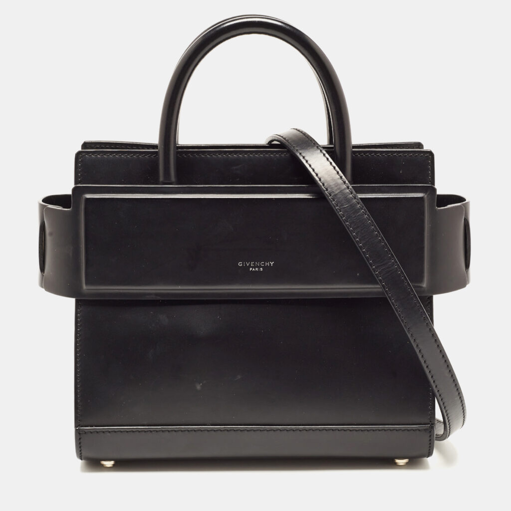 luxury-women-givenchy-used-handbags-p890229-007 Givenchy Black Leather Mini Horizon Tote