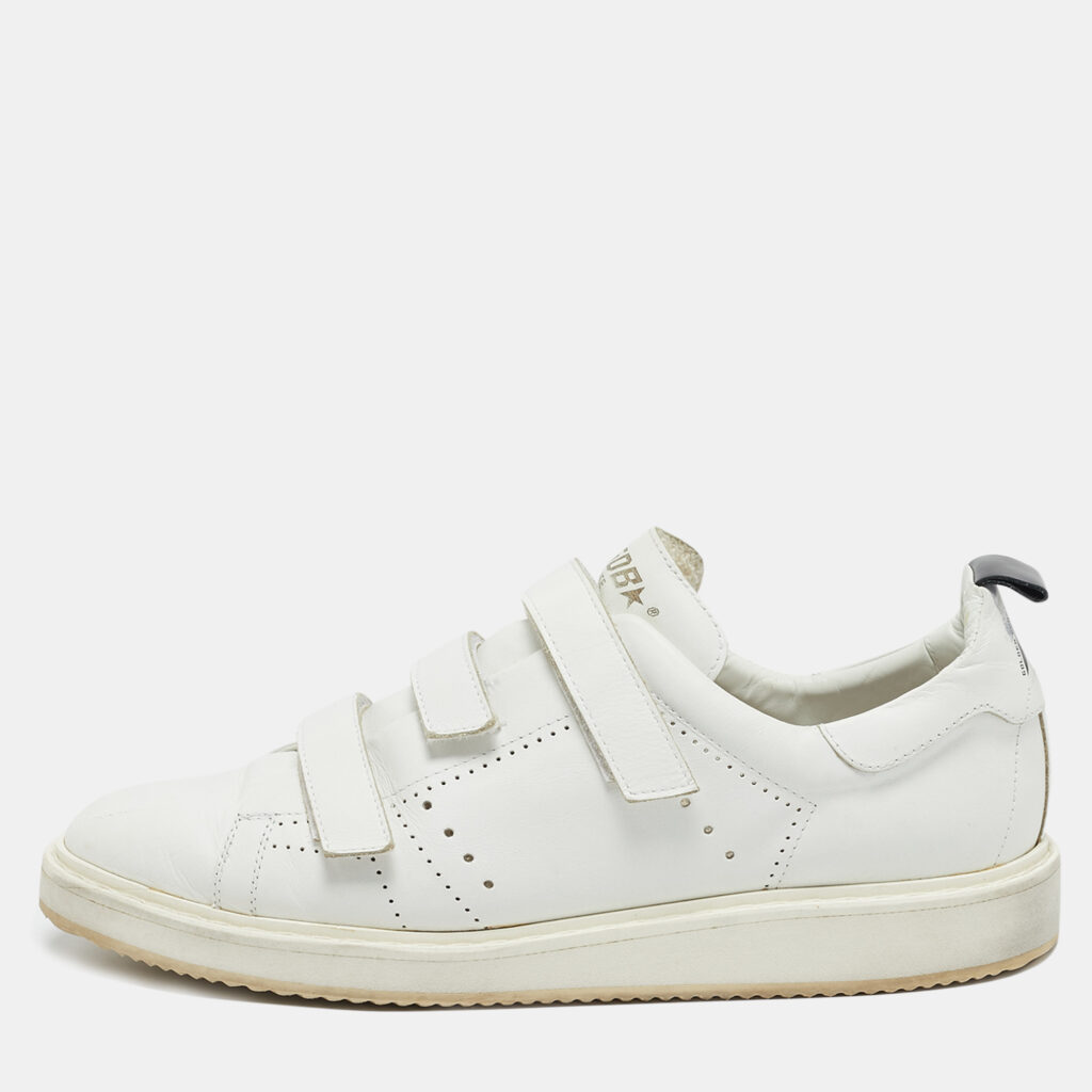 luxury-women-golden-goose-used-shoes-p1146159-008 Golden Goose White Leather Low Top Sneakers Size 43