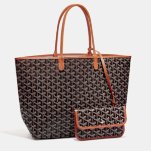 Goyard Black & Tan Goyardine Coated Canvas and Leather Saint Louis PM Tote Bag
