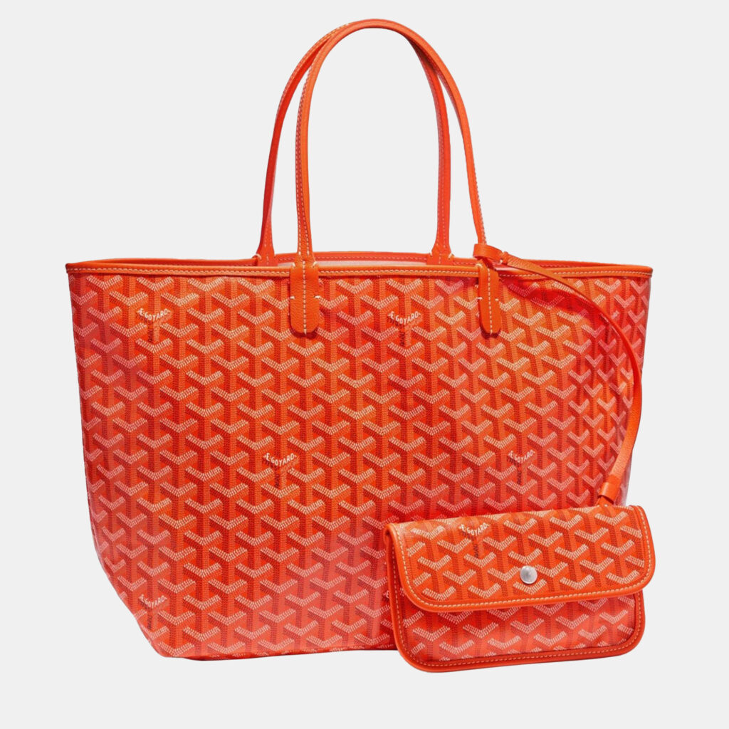 luxury-women-goyard-new-handbags-p1121505-001 Goyard Orange Goyardine Coated Canvas and Leather Saint Louis GM Tote Bag