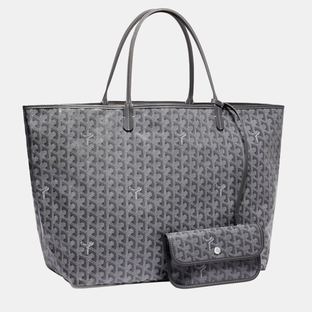 luxury-women-goyard-new-handbags-p1121509-001 Goyard Grey Goyardine Coated Canvas and Leather Saint Louis GM Tote Bag