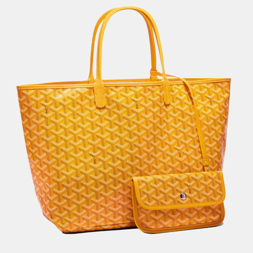 luxury-women-goyard-new-handbags-p1121513-004 Goyard Yellow Goyardine Coated Canvas and Leather Saint Louis PM Tote Bag