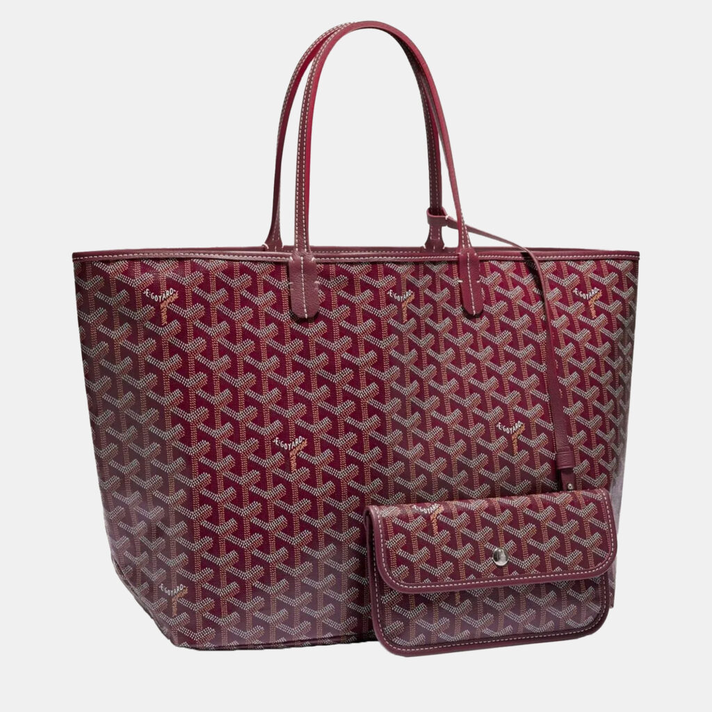 luxury-women-goyard-new-handbags-p1121515-001 Goyard Burgundy Goyardine Coated Canvas and Leather Saint Louis PM Tote Bag