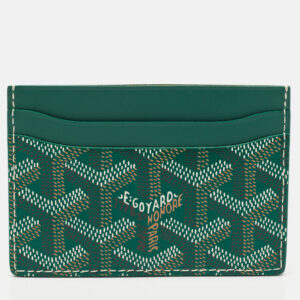 Goyard Green Goyardine Coated Canvas and Leather Saint Sulpice Card Holder