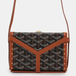 Goyard Black/Natural PVC Leather Minodiere Shoulder Bag