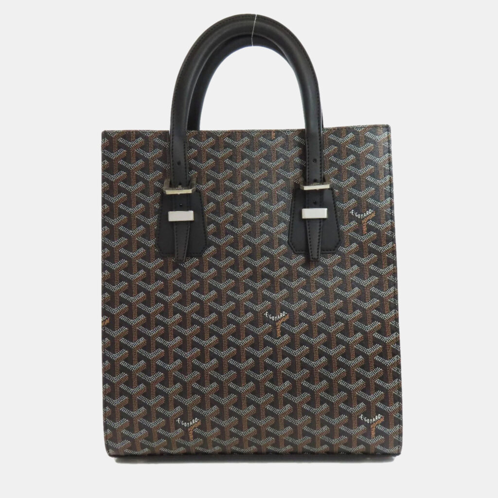 luxury-women-goyard-used-handbags-p1128486-004 Goyard Black Coated Canvas Comores PM Tote Bag