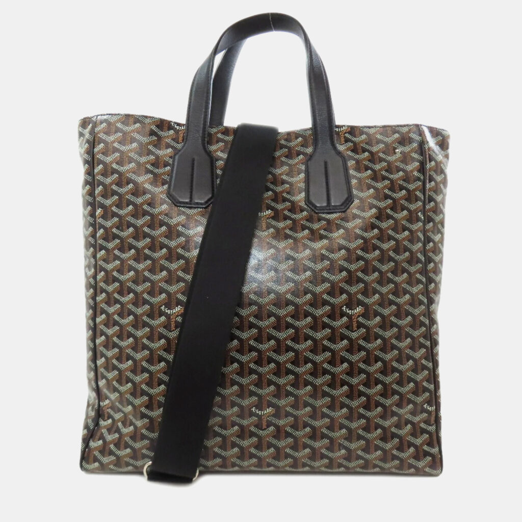 luxury-women-goyard-used-handbags-p1128511-011 Goyard Brown Coated Canvas Voltaire Tote Bag