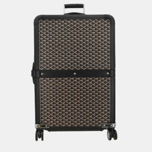 Goyard Brown Canvas GM Satolas Rolling Luggage Bag