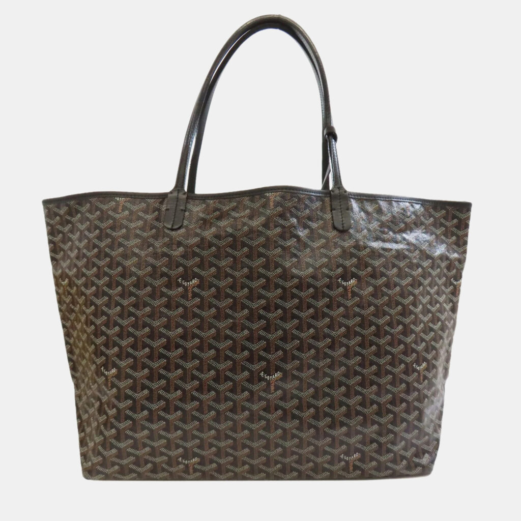 luxury-women-goyard-used-handbags-p1137506-001 Goyard Black Coated Canvas Saint Louis GM Tote Bag