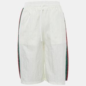 Gucci White Nylon Web Drawstring Waist Shorts S