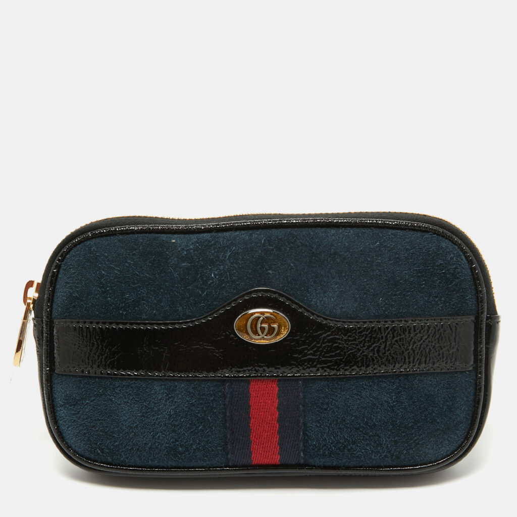luxury-women-gucci-new-handbags-p920234-008 Gucci Black/Navy Blue Suede and Patent Leather Ophidia Belt Bag