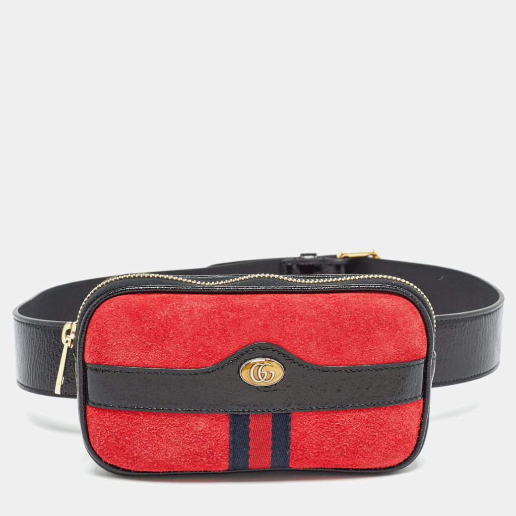 luxury-women-gucci-new-handbags-p975883-011 Gucci Red/Black Suede and Patent Leather Ophidia Belt Bag