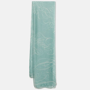 Gucci Blue Printed Silk Square Scarf