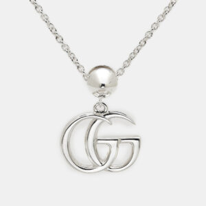 Gucci GG Marmont Resin GG Sterling Silver 925 Pendant Necklace