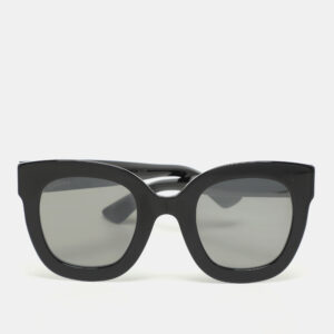 Gucci Black Acetate GG0208S Butterfly Sunglasses