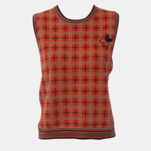 Gucci Plaid Wool Sleeveless Sweater L
