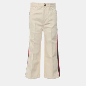 Gucci Beige Cotton Denim Jeans Waist Women 26