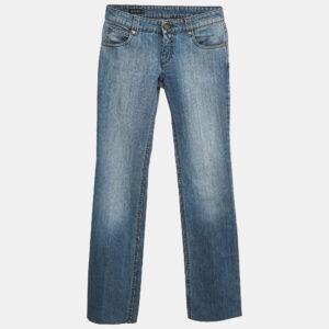 Gucci Blue Washed Denim Straight Leg Jean S Waist 28"