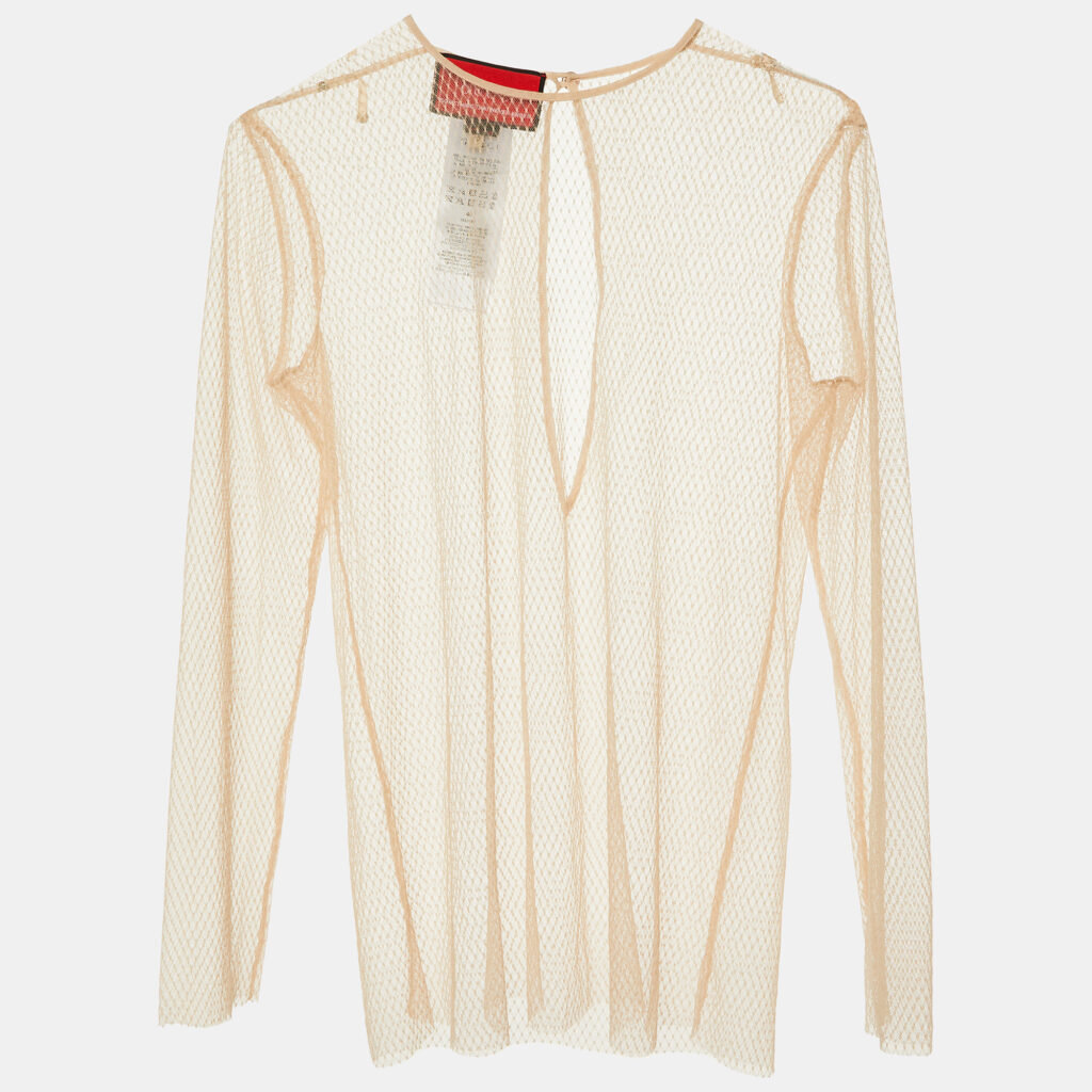 luxury-women-gucci-used-clothes-p1138637-001 Gucci Light Pink Tulle Sheer Top S