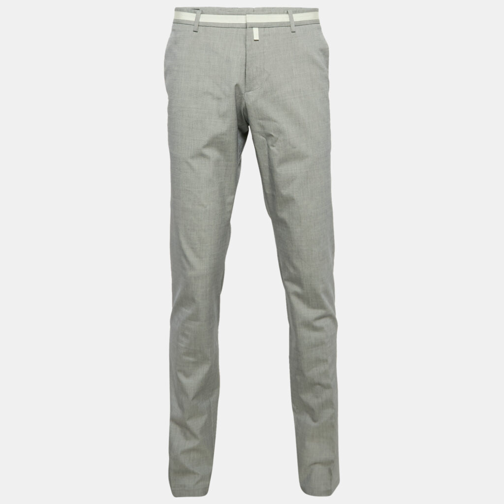 luxury-women-gucci-used-clothes-p1148795-005 Gucci Grey Cotton Blend Formal Trousers XL