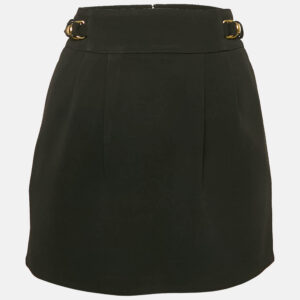 Gucci Black Crepe Mini Skirt S