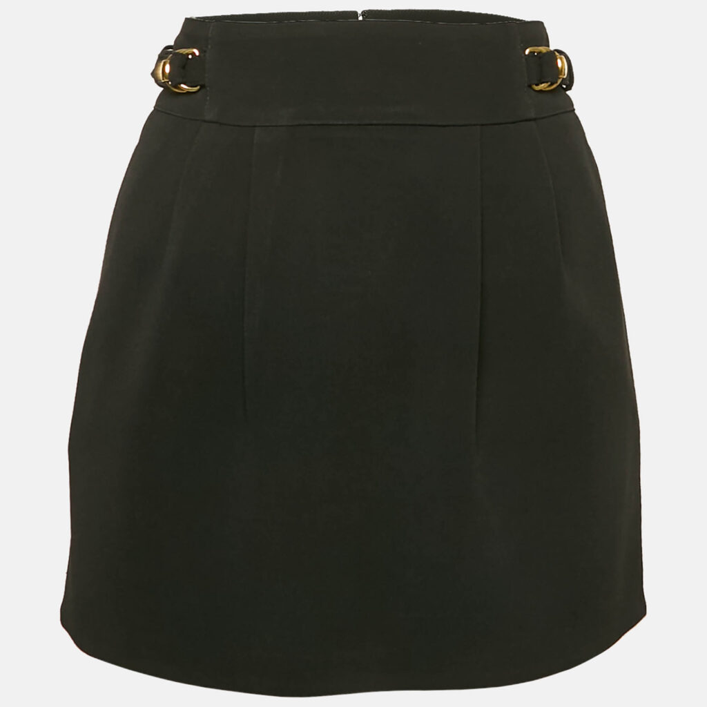luxury-women-gucci-used-clothes-p1153773-002 Gucci Black Crepe Mini Skirt S