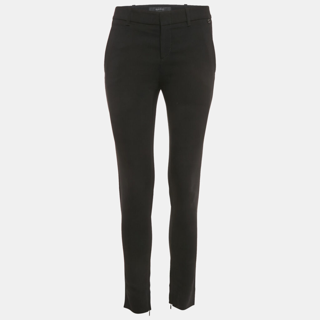 luxury-women-gucci-used-clothes-p1170181-006 Gucci Black Crepe Tailored Trousers S
