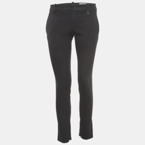 Gucci Black Cotton Blend Slim Fit Formal Trousers S