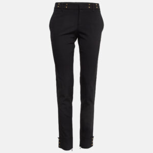 Gucci Black Studded Jersey Trousers M