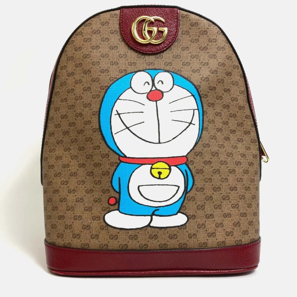luxury-women-gucci-used-handbags-p1054035-001 Gucci Beige x Red GG Supreme Backpack