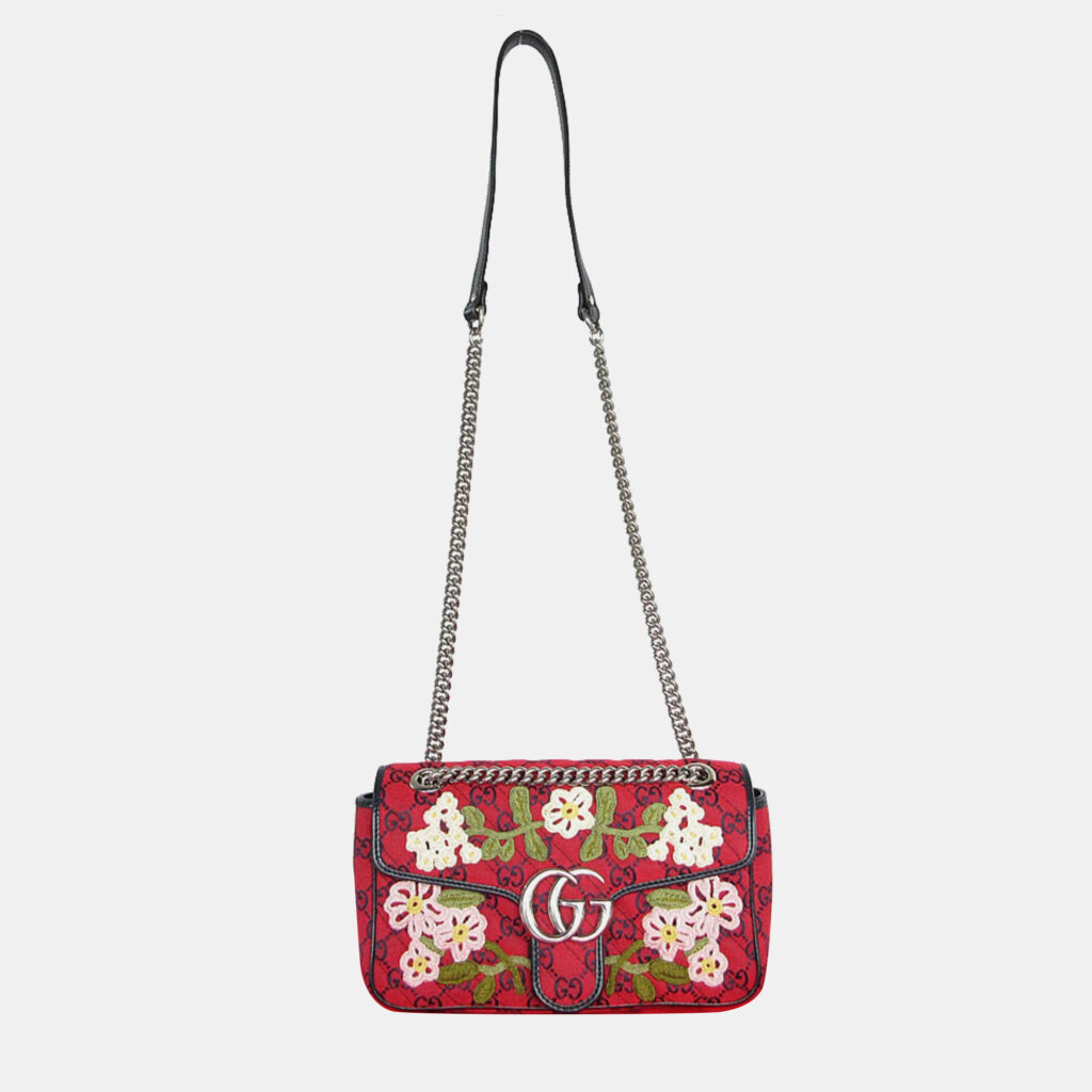 luxury-women-gucci-used-handbags-p1054070-005 Gucci Red Canvas GG Shoulder Bag