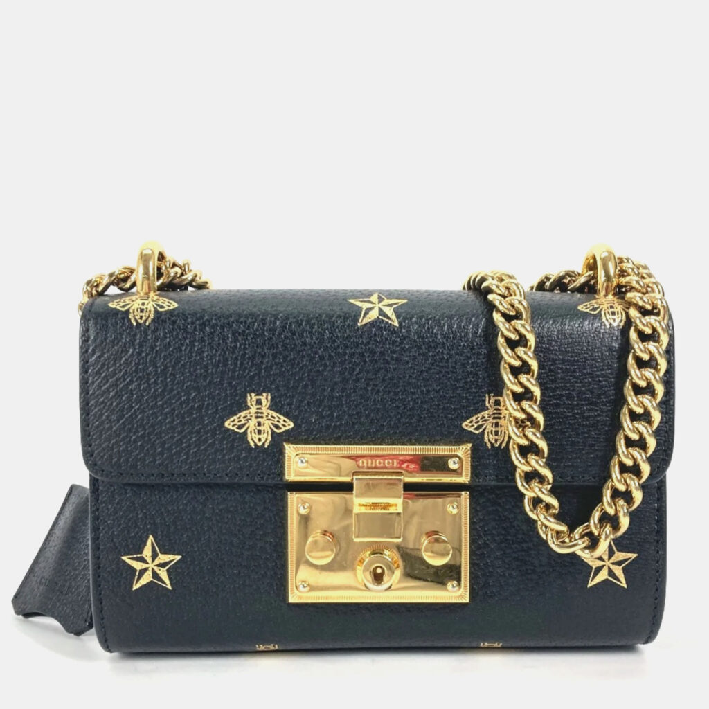 luxury-women-gucci-used-handbags-p1072024-013 Gucci Black Gold Crossbody bag